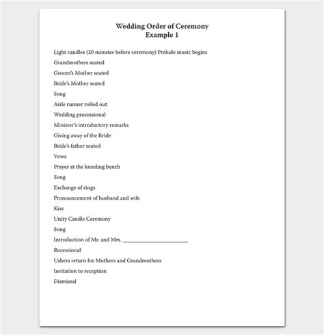 Download 585+ Short Wedding Ceremony Outline Easy Edite